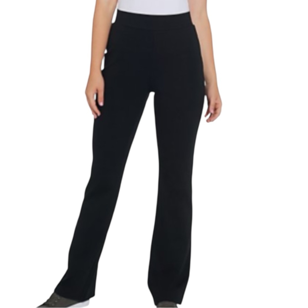 NWOT Isaac Mizrahi Women's Black Boot Cut Pants with Stretch Ponte Slimming Tall